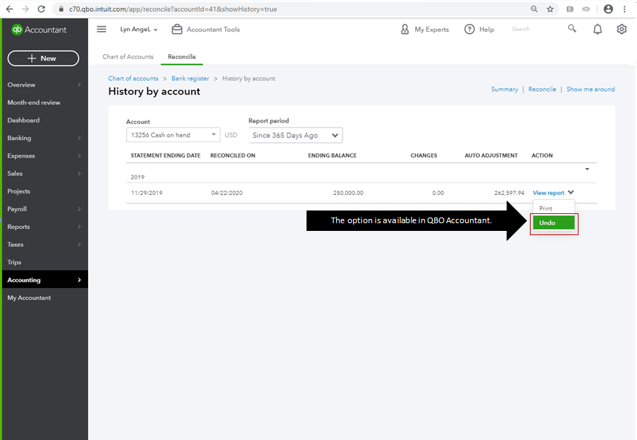 Solved How To Undo Bank Reconciliation