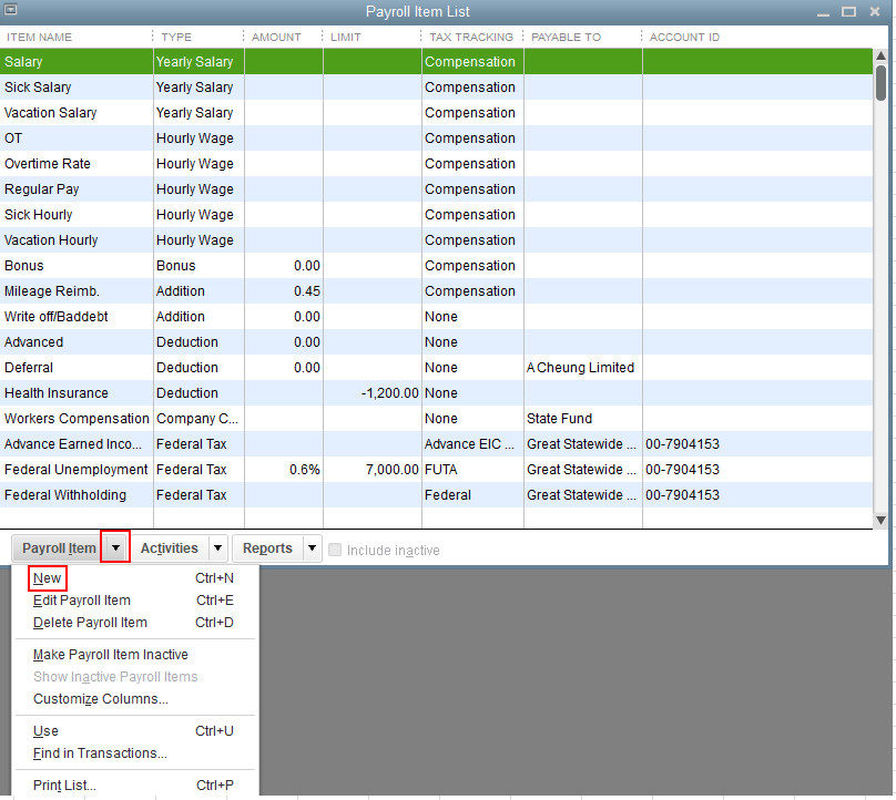 How to set up Aflac payroll deductions in QB desktop