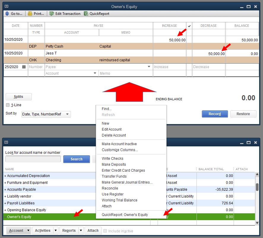 How do I reimburse myself for expenses paid by personal funds?
