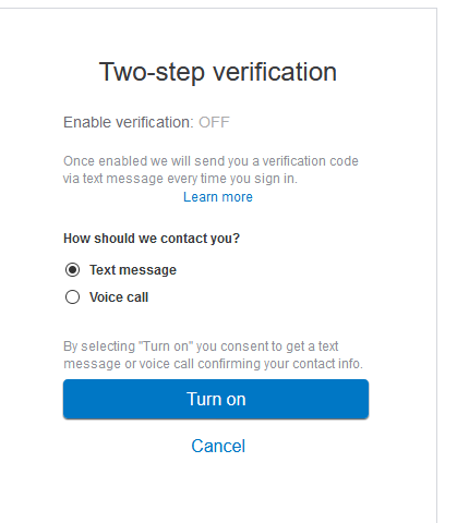 how to turn off 2 step verification bmo bank