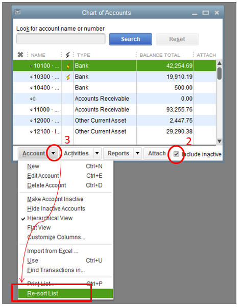 Solved: copy and pasting from the chart of accounts