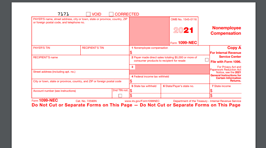 How To Fill Out A 1099 Nec Form By Hand Charles Leal #39 s Template