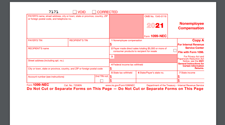 How To Fill Out A 1099 Nec Form By Hand - Charles Leal's Template