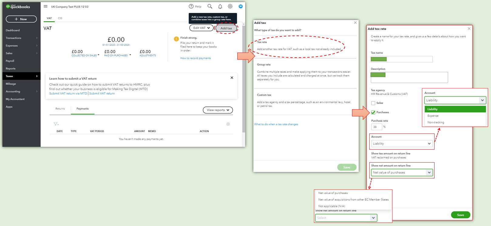 Quickbooks z vat 2025 code