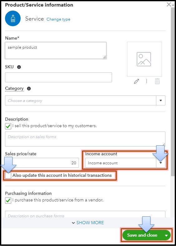 how-can-i-change-service-account-on-paid-invoices-and-direct-to-the