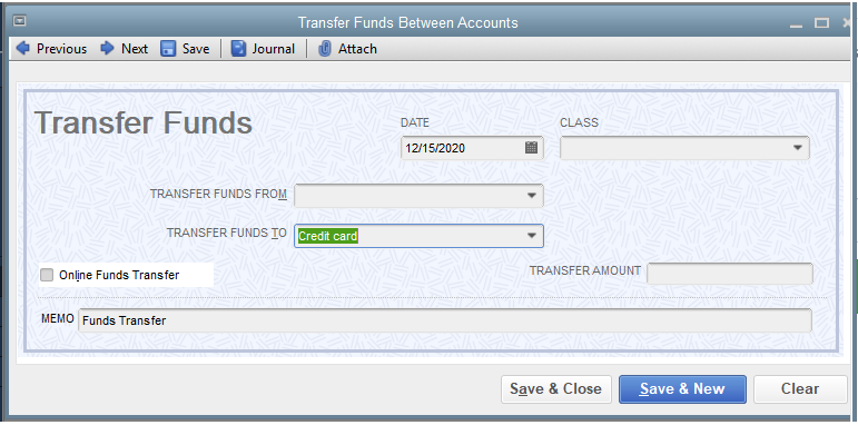 quickbooks credit card processing statement