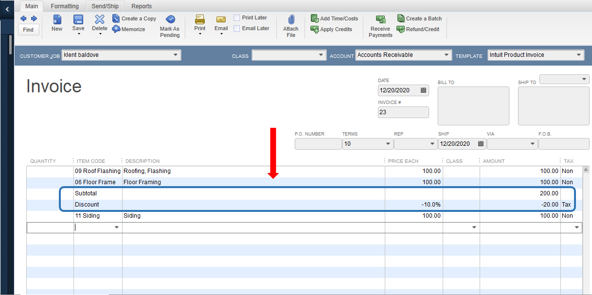 Solved Line item Discounts