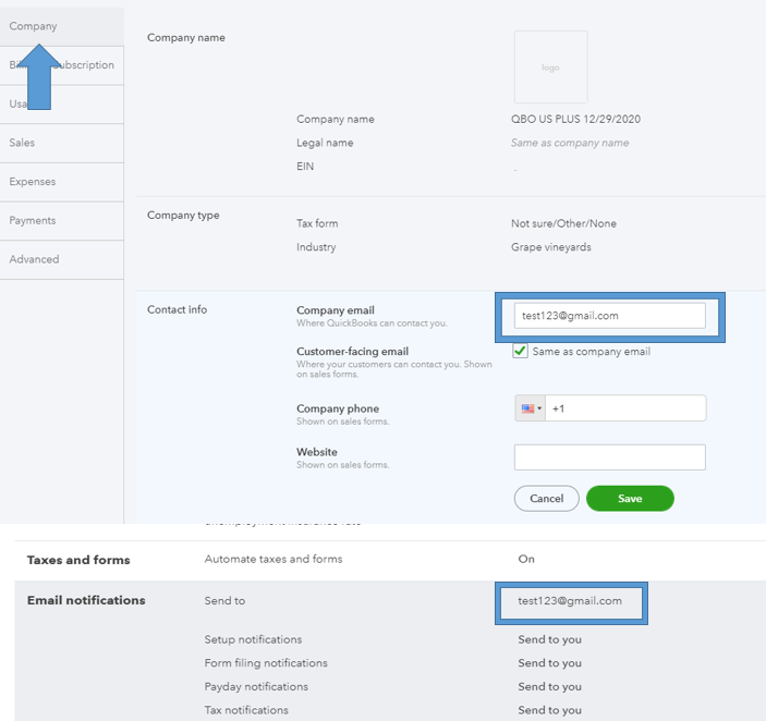 Hello, I need to change the contact email for payroll but when I go to