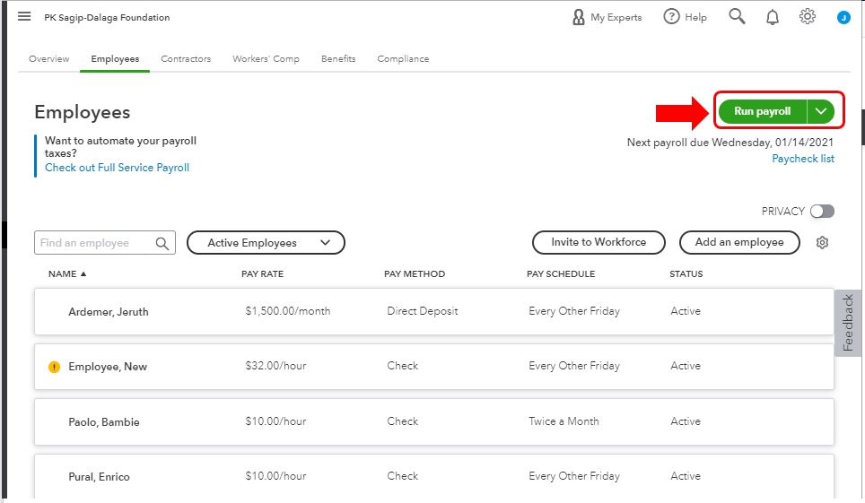 How to change from direct deposit to printed paycheck