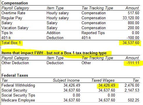 w2 calculated paycheck correctly calculating