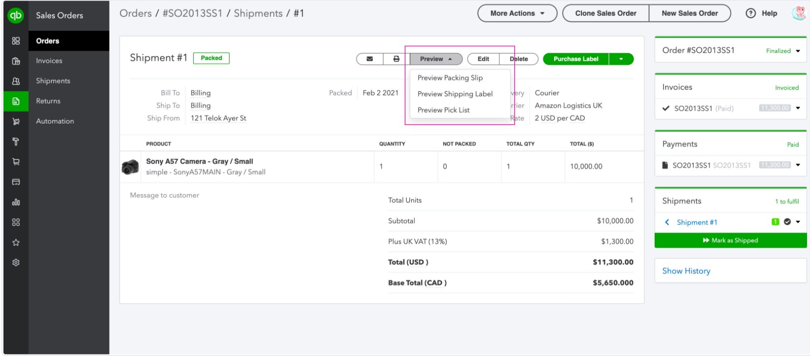 Packing Slip Templates