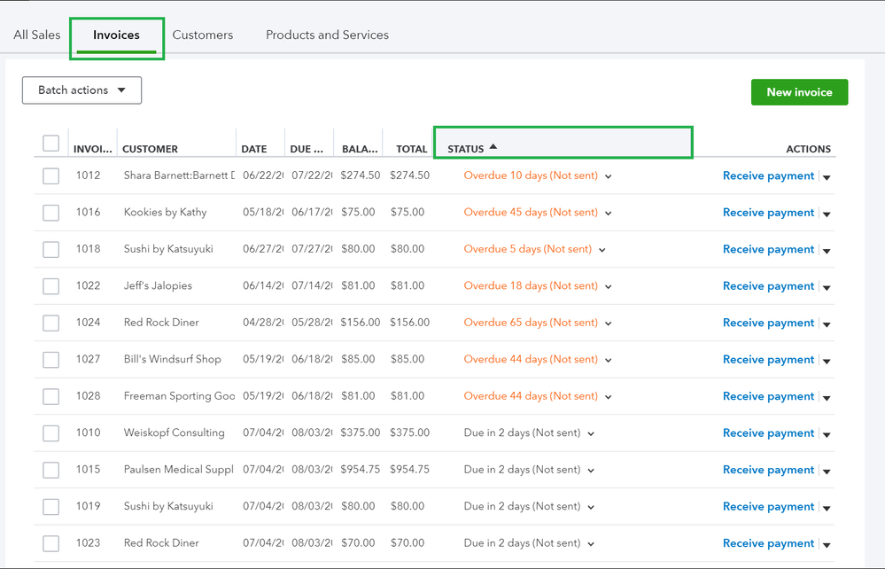 How to review open invoices in QuickBooks Online.PNG