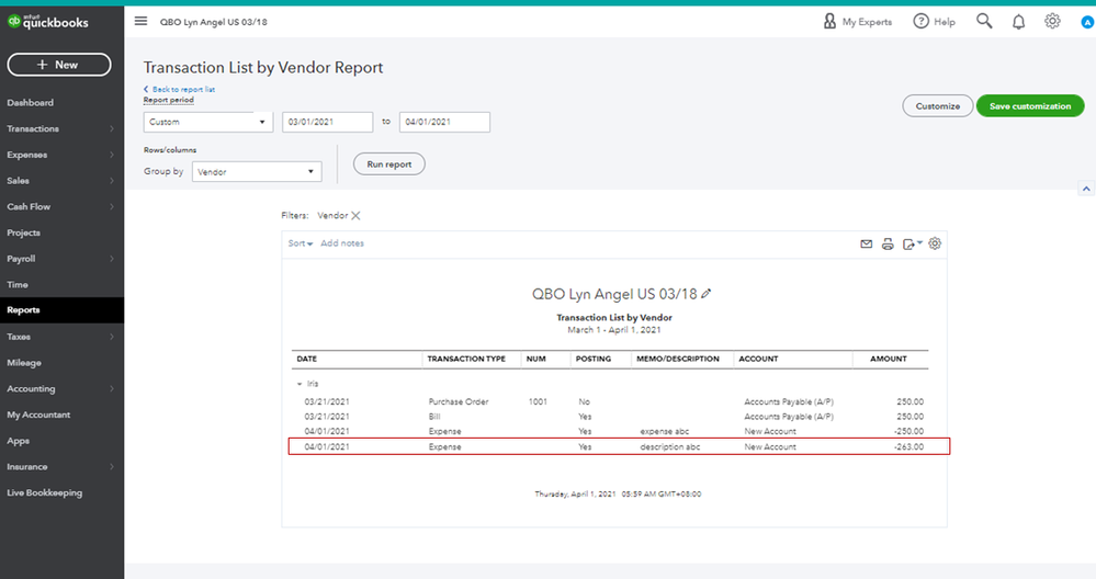 Solved My quickbooks online expenses stopped autopopulating the memo
