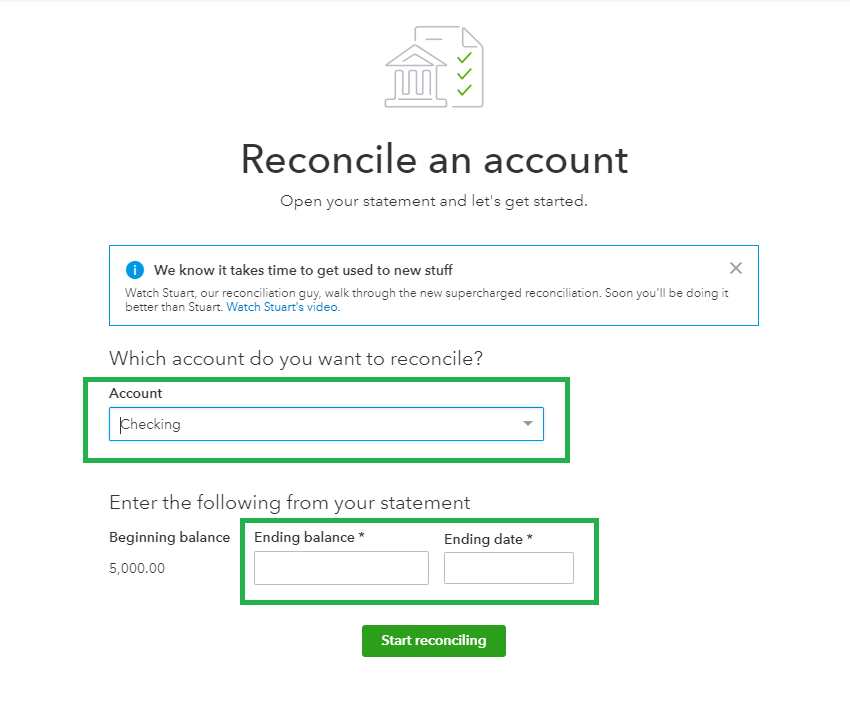 Account in QuickBooks Online