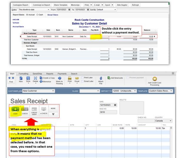 QuickBooks Invoice Forms with Perforated Payment Voucher