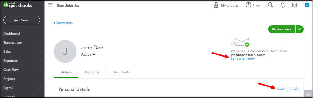 send a reminder and waiting for info.PNG