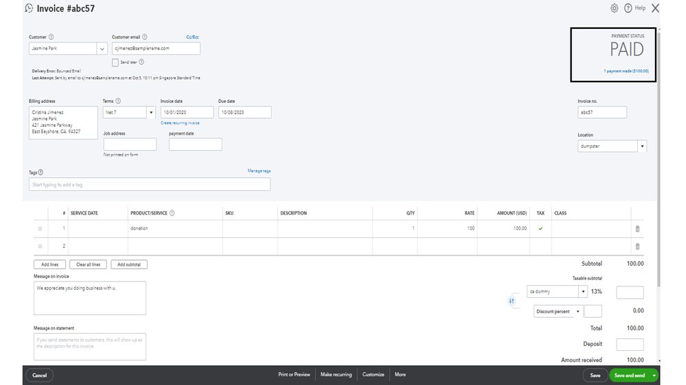 How To Close An Over Payment Of A Customer Without 
