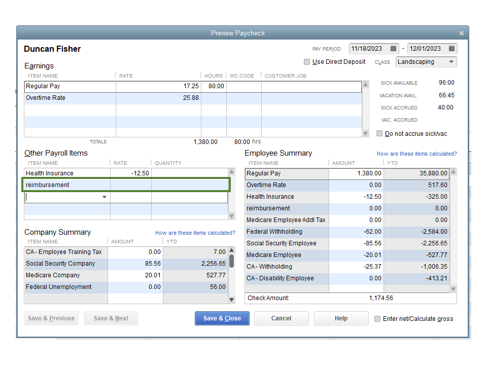 How To Record A Reimbursement In Quickbooks Desktop