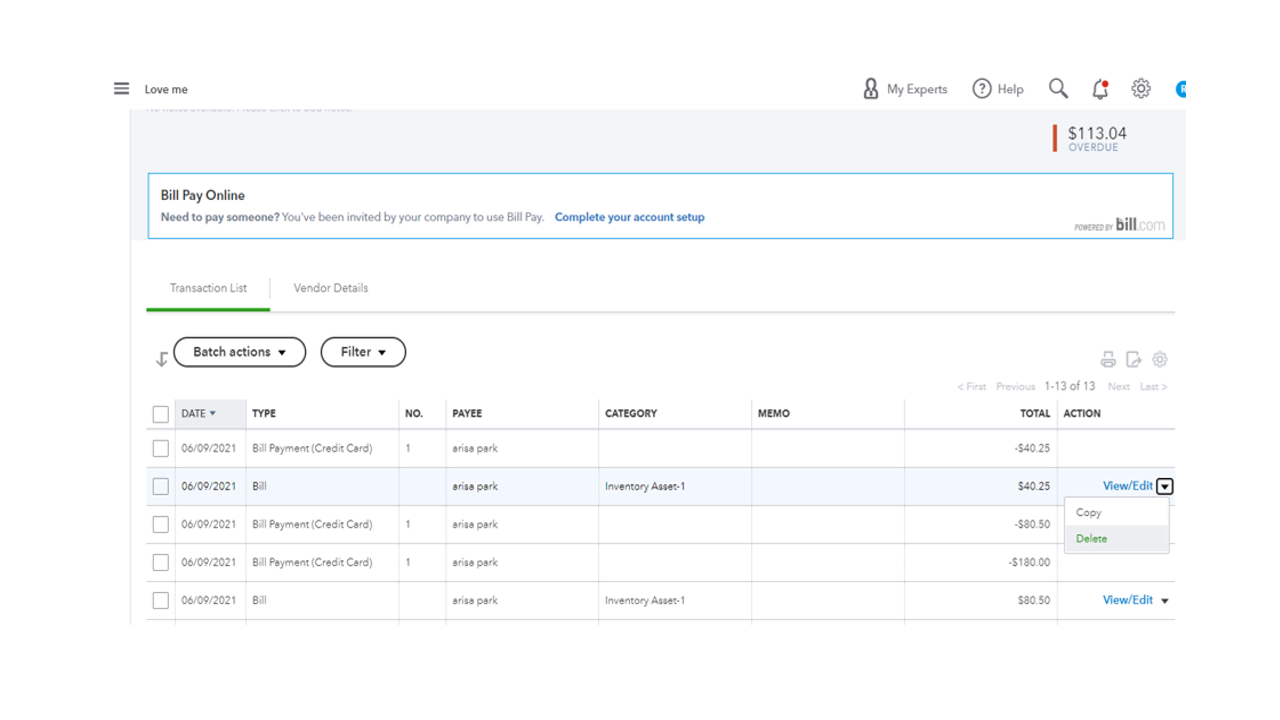 Solved: I linked a vendor bill to the incorrect purchase order. How do ...