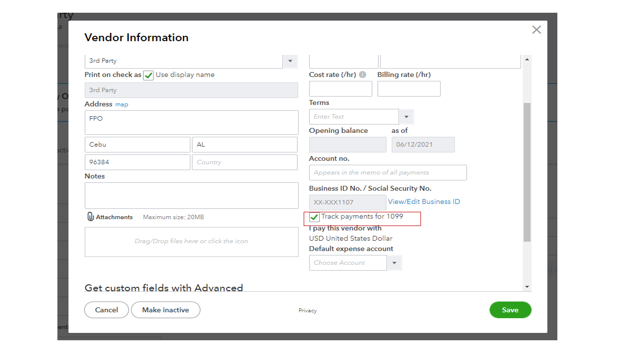 Solved All Of My Vendors Who Are 1099 Eligible Are Not Showing Up On 1099 Summary