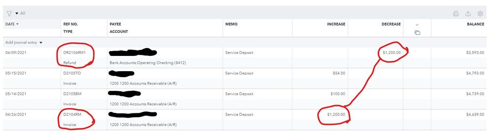 account assignment data for cash security deposits is incomplete