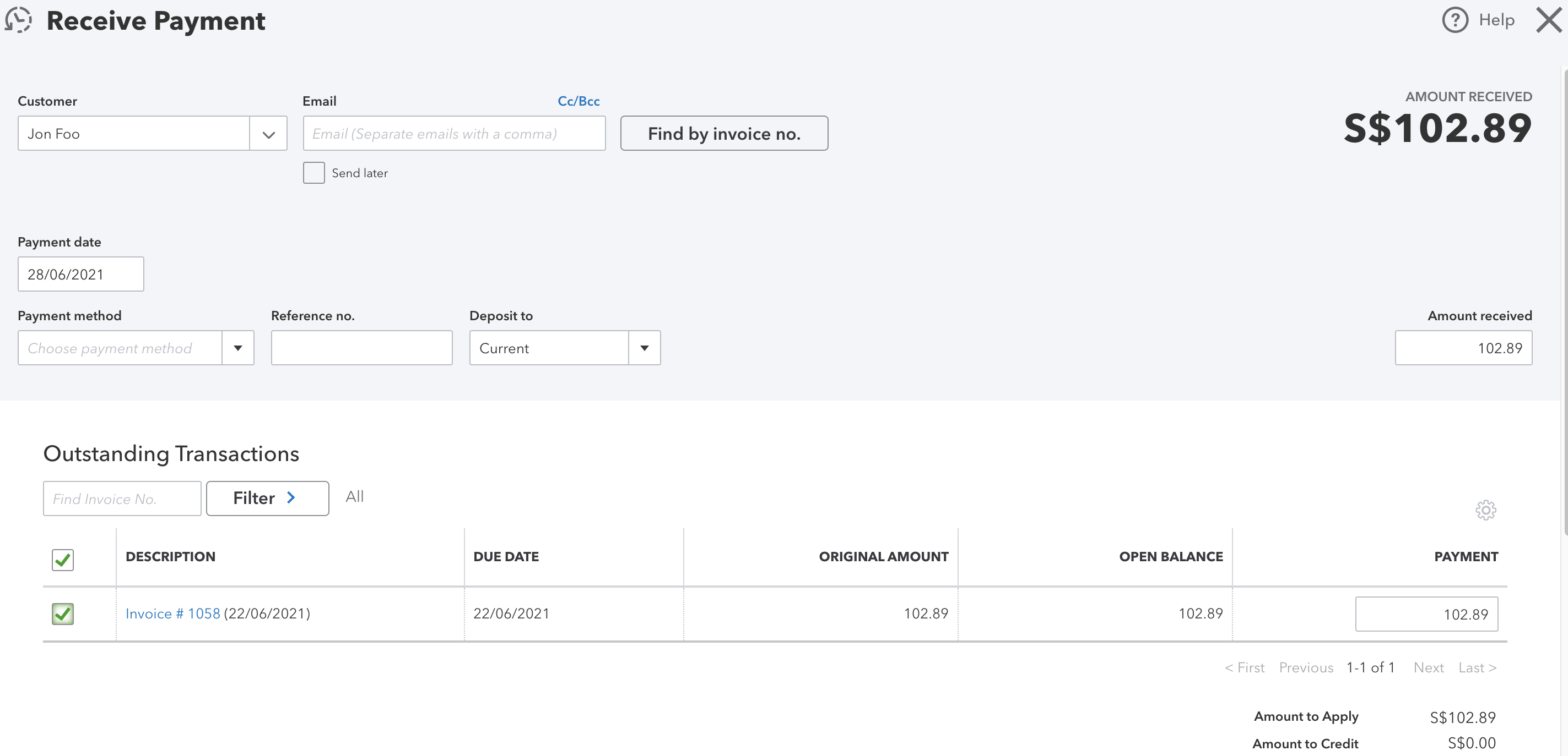 Contra Invoice and Expense