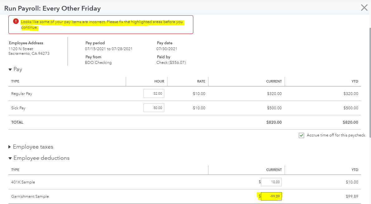Solved How to refund withheld garnished wages to employee
