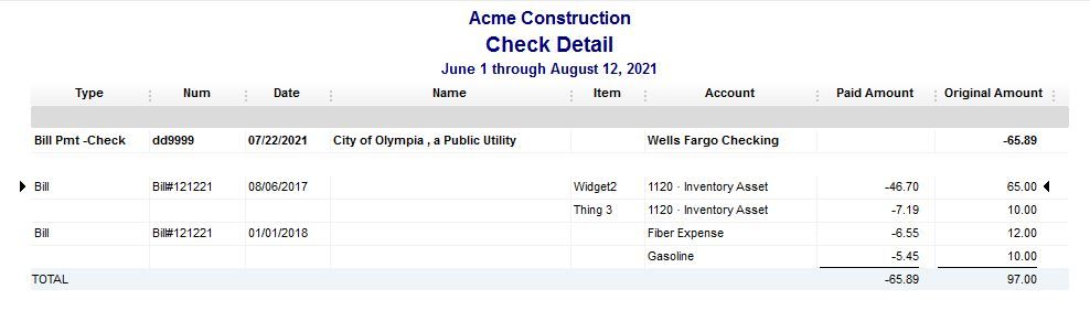 How do I run a report for a vendor history that includes the 