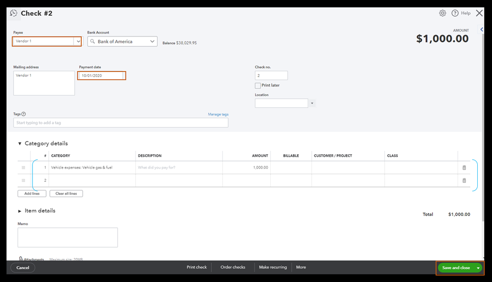 How do you deal with a void check that is associated with a 1099 and now you must reissue the check