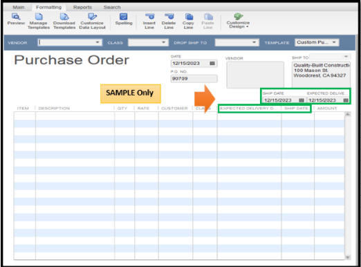 Create a Open PO Detail report with Other1 and Other2 header fields