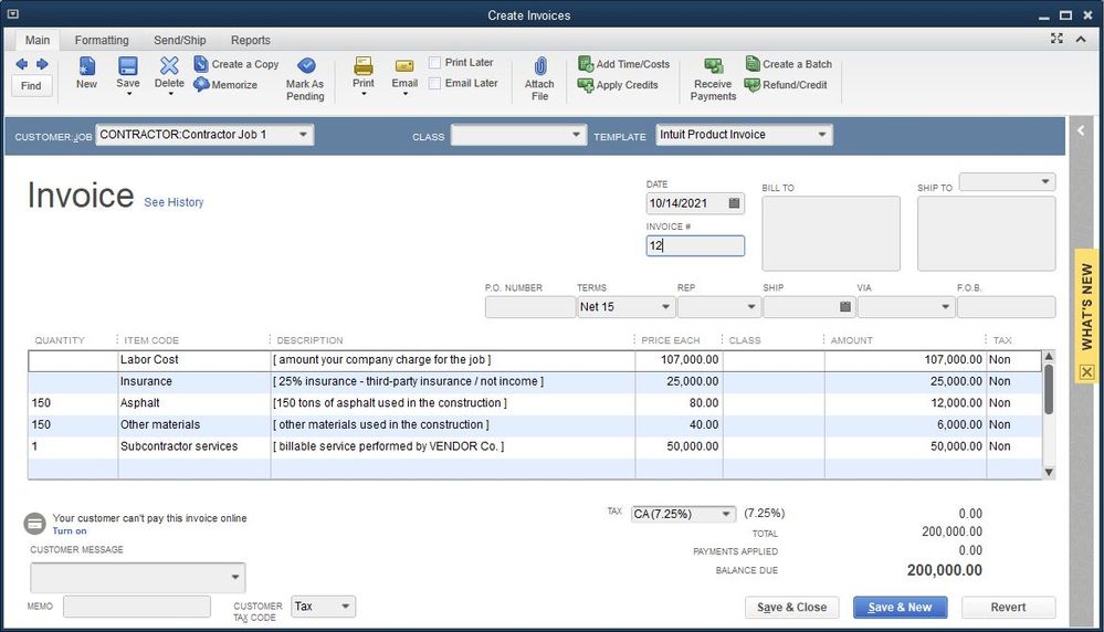 invoice for Contractor Job 1.JPG