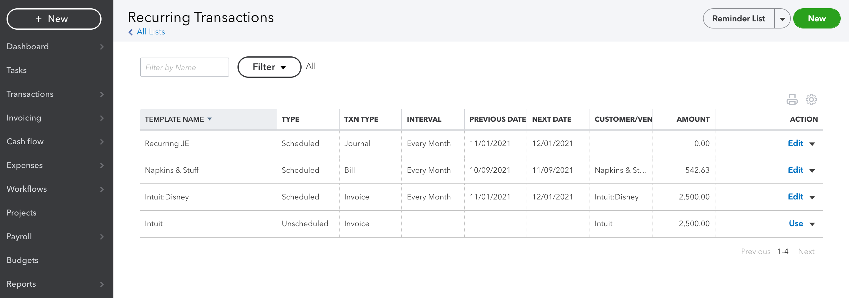 Quickbooks Essential Workflows