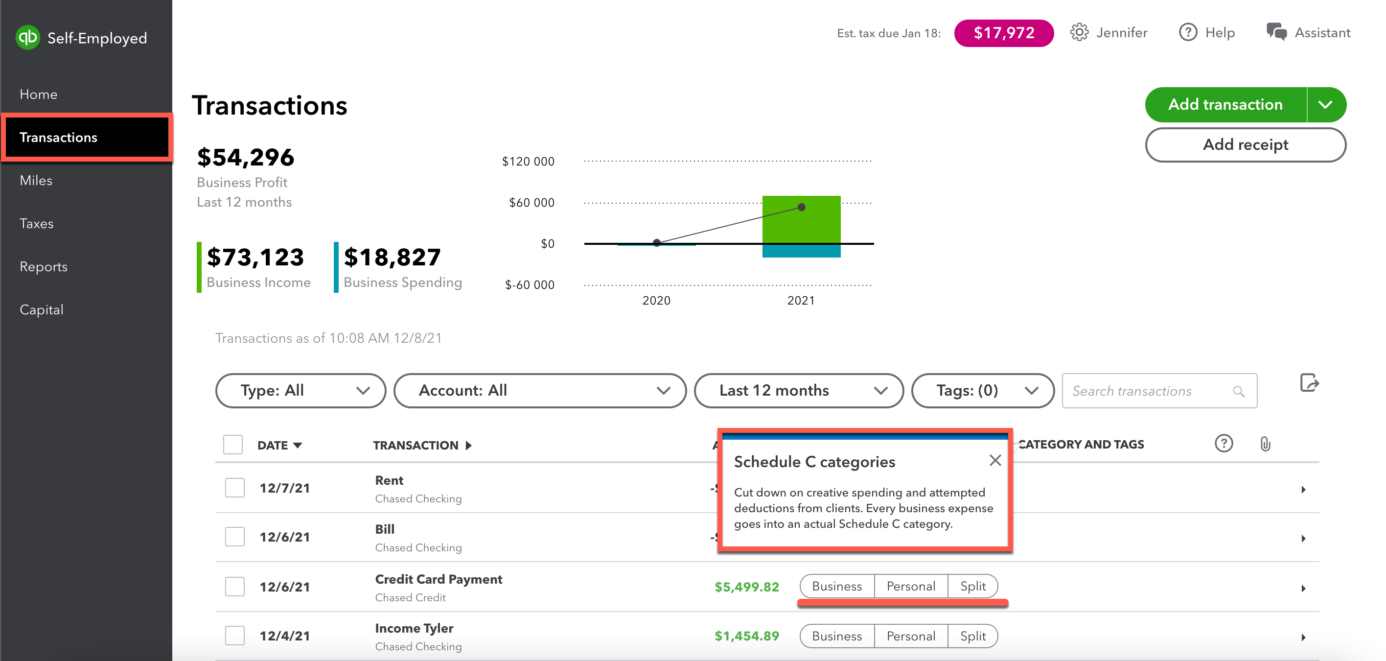 QuickBooks SelfEmployed Annual Tax Guide