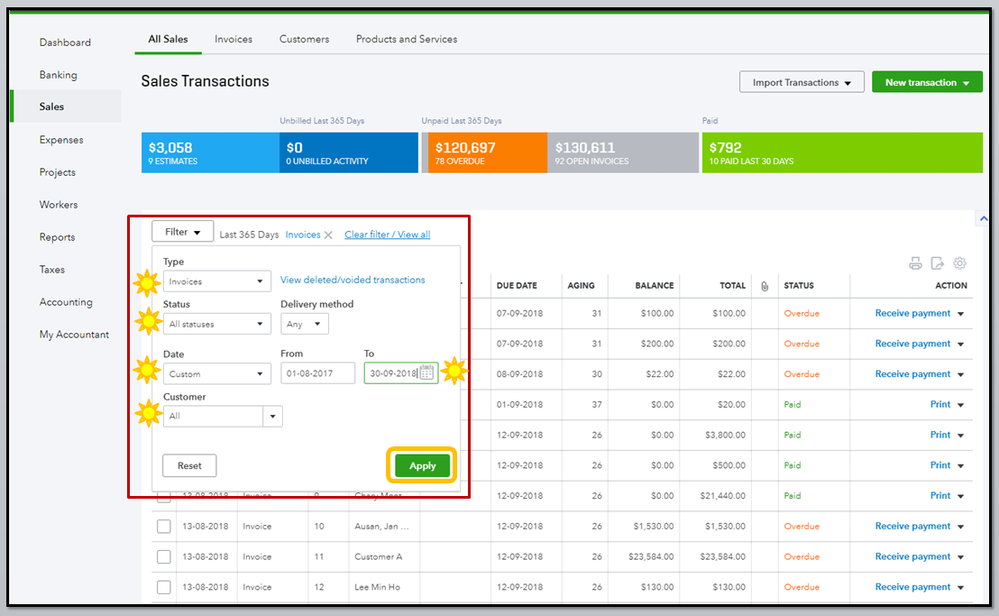 Quickbooks Learn Support Online QBO Support I Need A Custom Report That Shows All My 