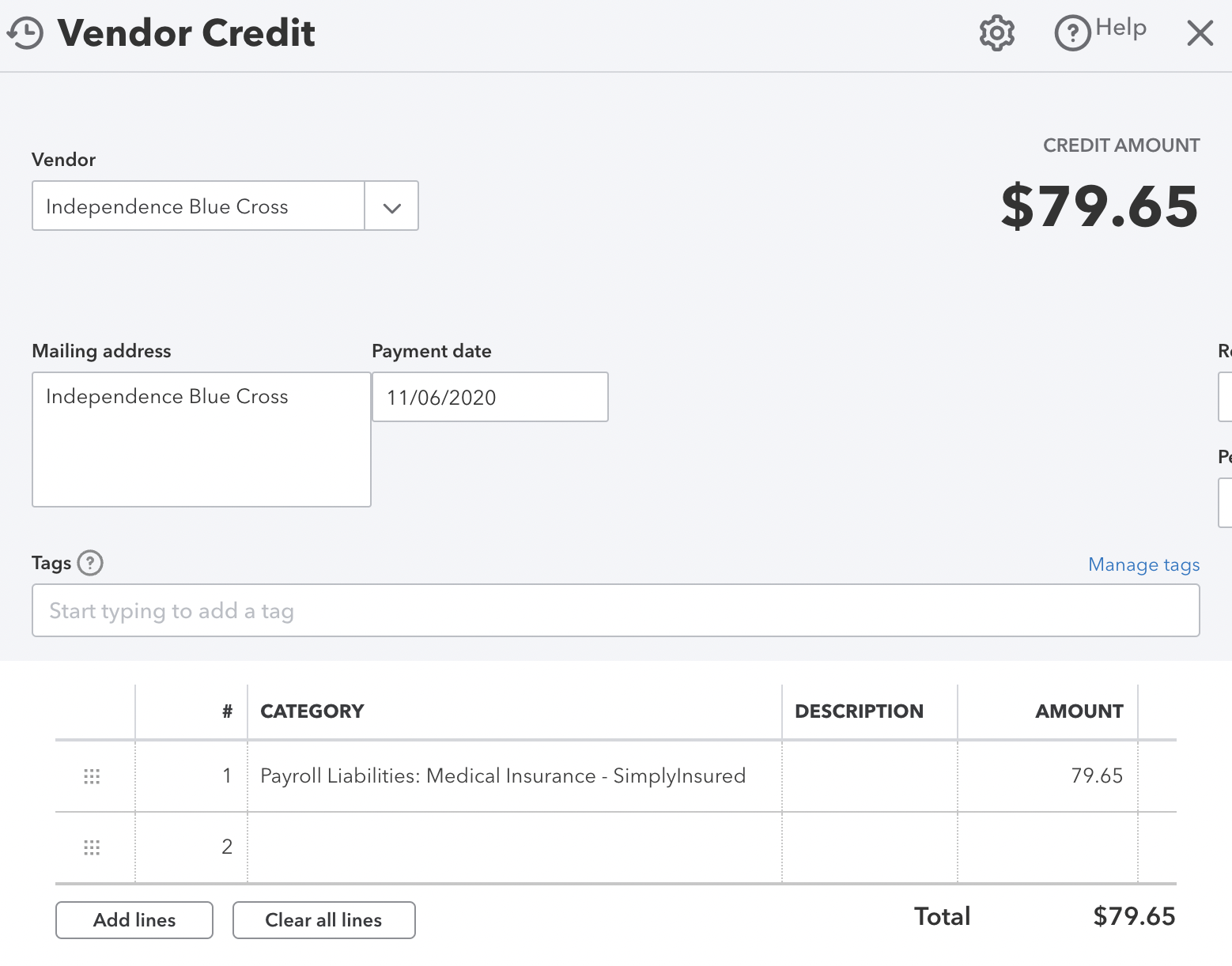 Solved Vendor Credit not reflected in balance sheet