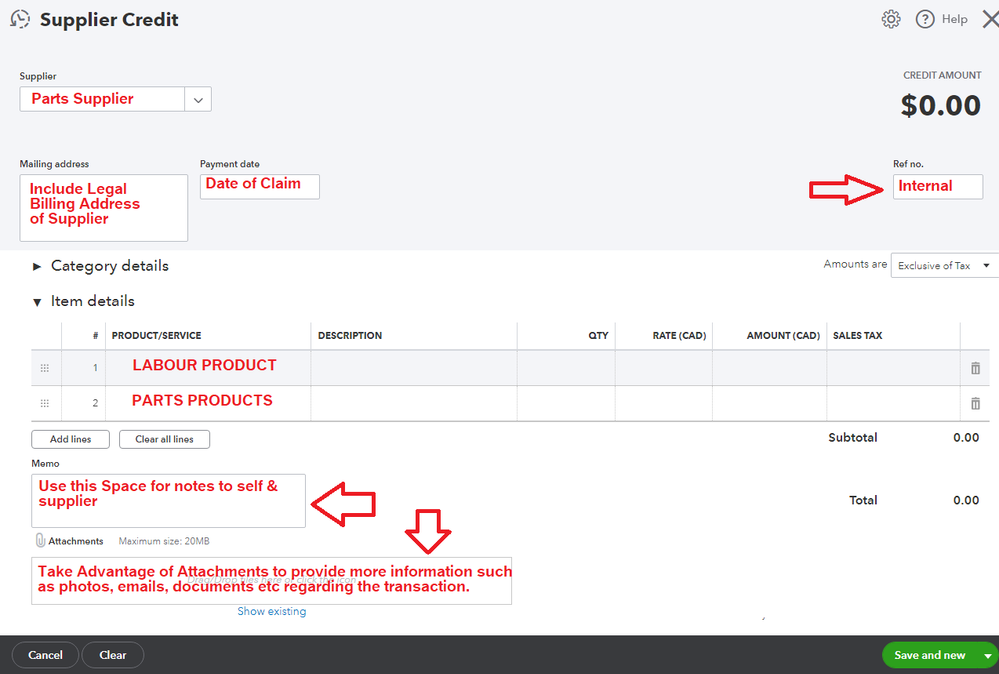 Supplier Credit for Warranty Claim.png