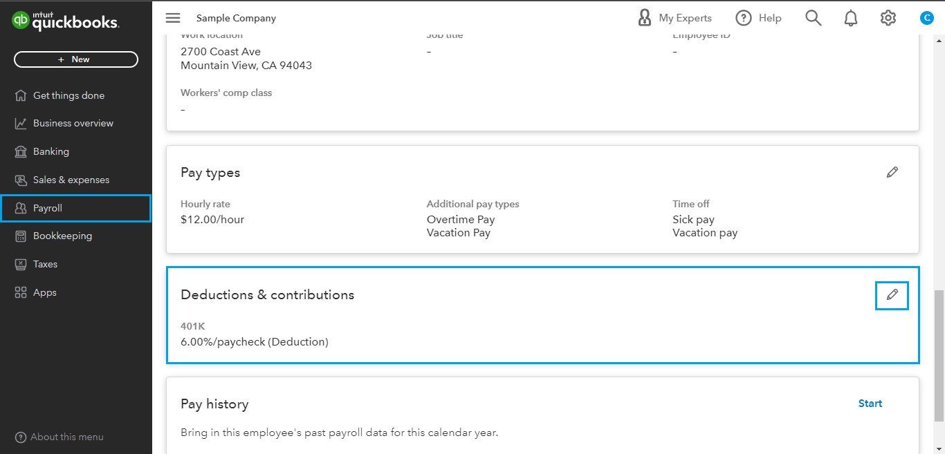 How do I update the new WA PFML payroll tax rate for 2022? QB online
