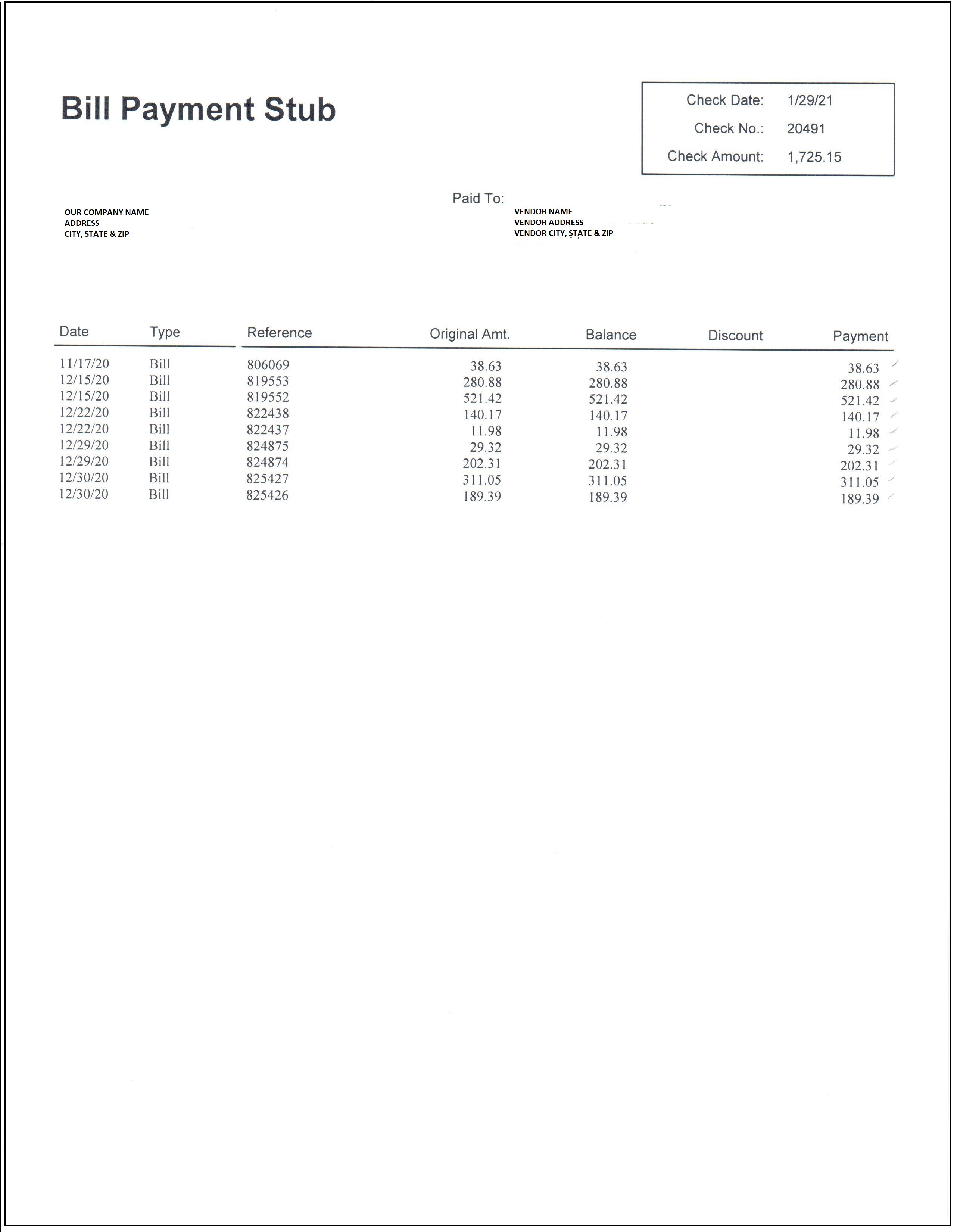 Quickbooks Desktop Bill Payment Stub Template Page 4