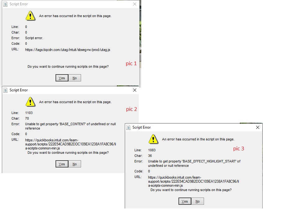Solved: Script Error When QB App Is Launched, 3 Errors Appear When I ...