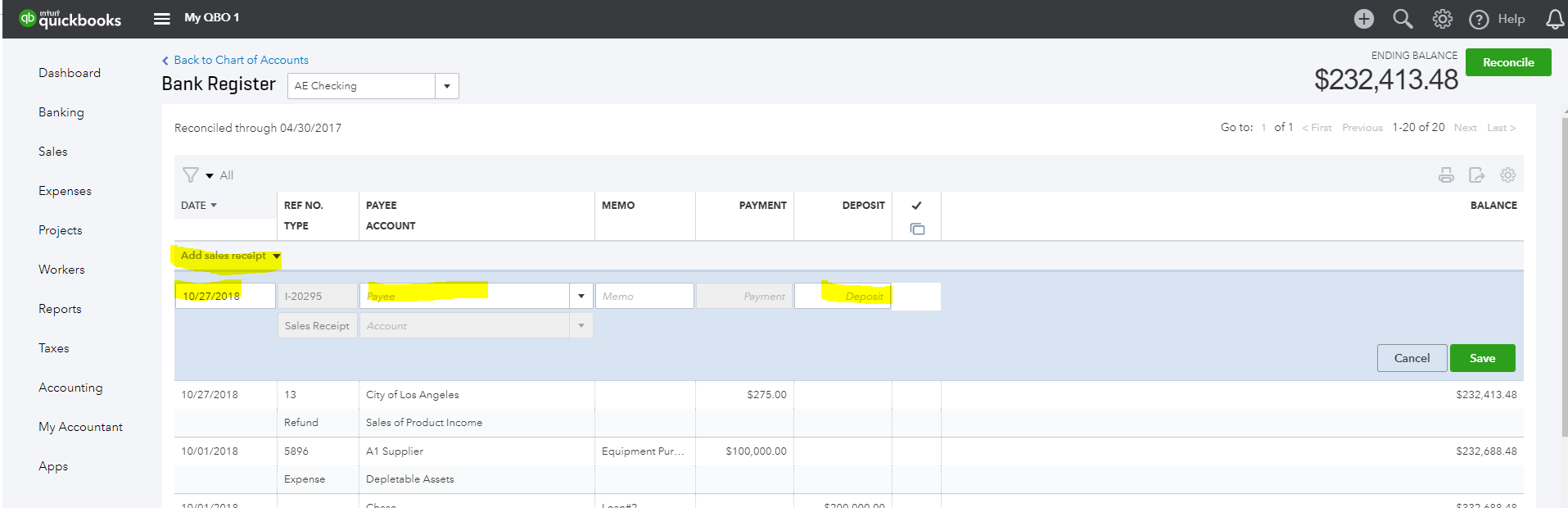 How to Record Bank Deposits in QuickBooks Online