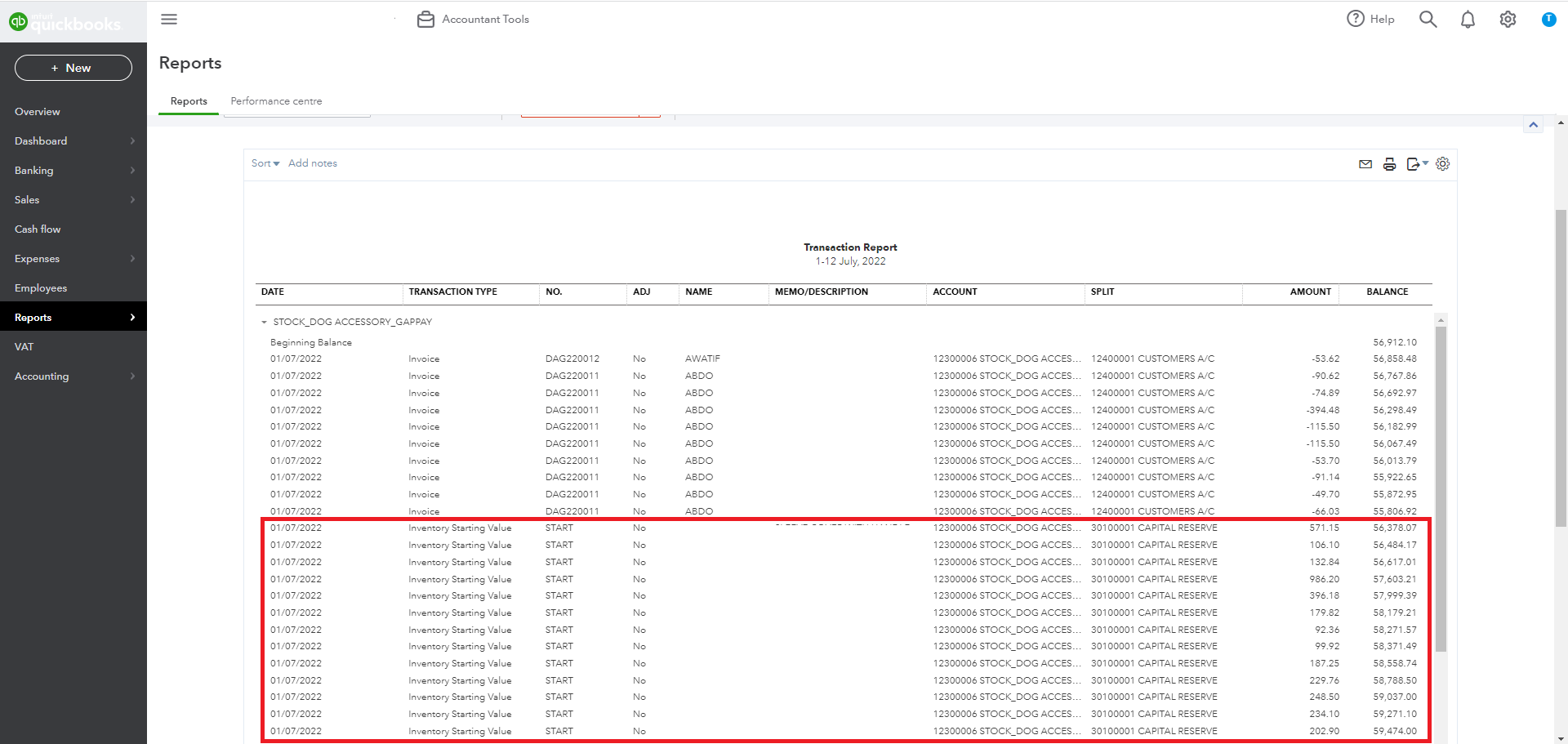 Solved How do I delete "Inventory Starting Value"?