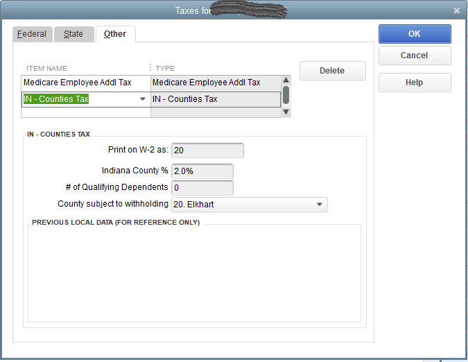 Indiana county additional withholding
