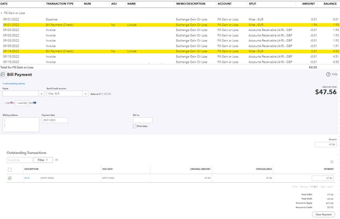 FX gain/loss on Profit and Loss by Tag Group Report