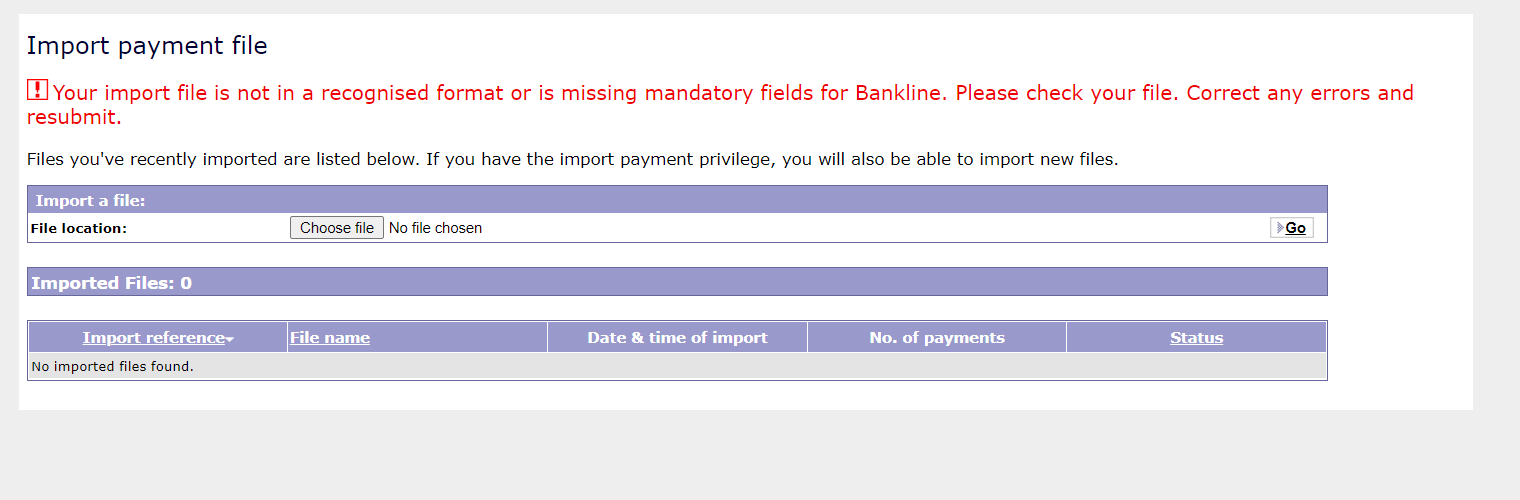 Solved: Payroll Bankline Payment File
