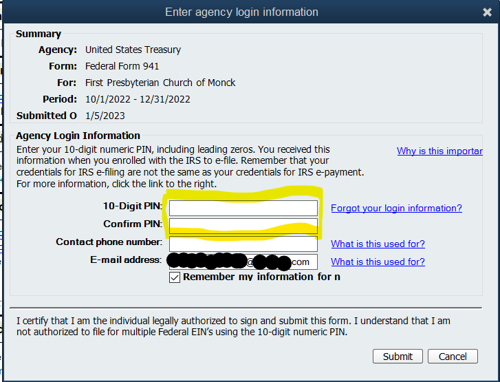 Solved Efiling Quarterly Federal Payroll Taxes
