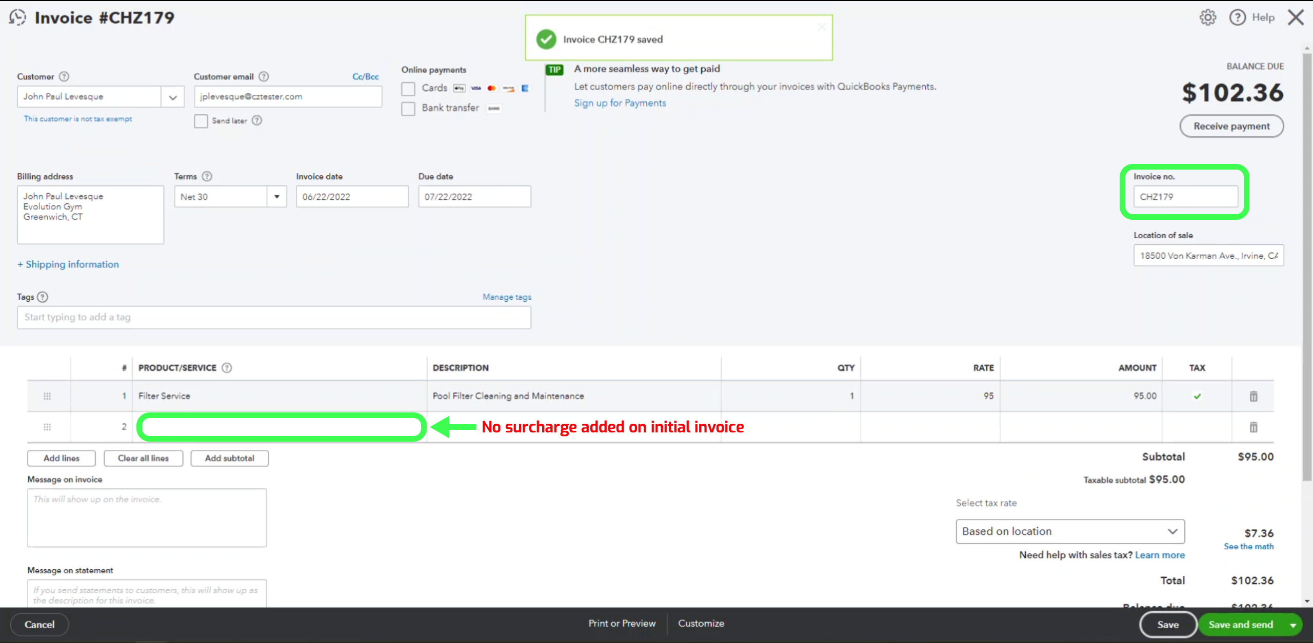 Solved How do I charge customers credit card processing fee on an invoice?