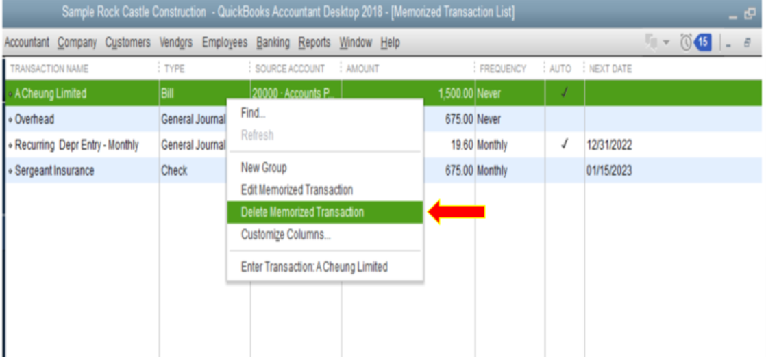 How do I delete autopay bills from "Select Bills" list?