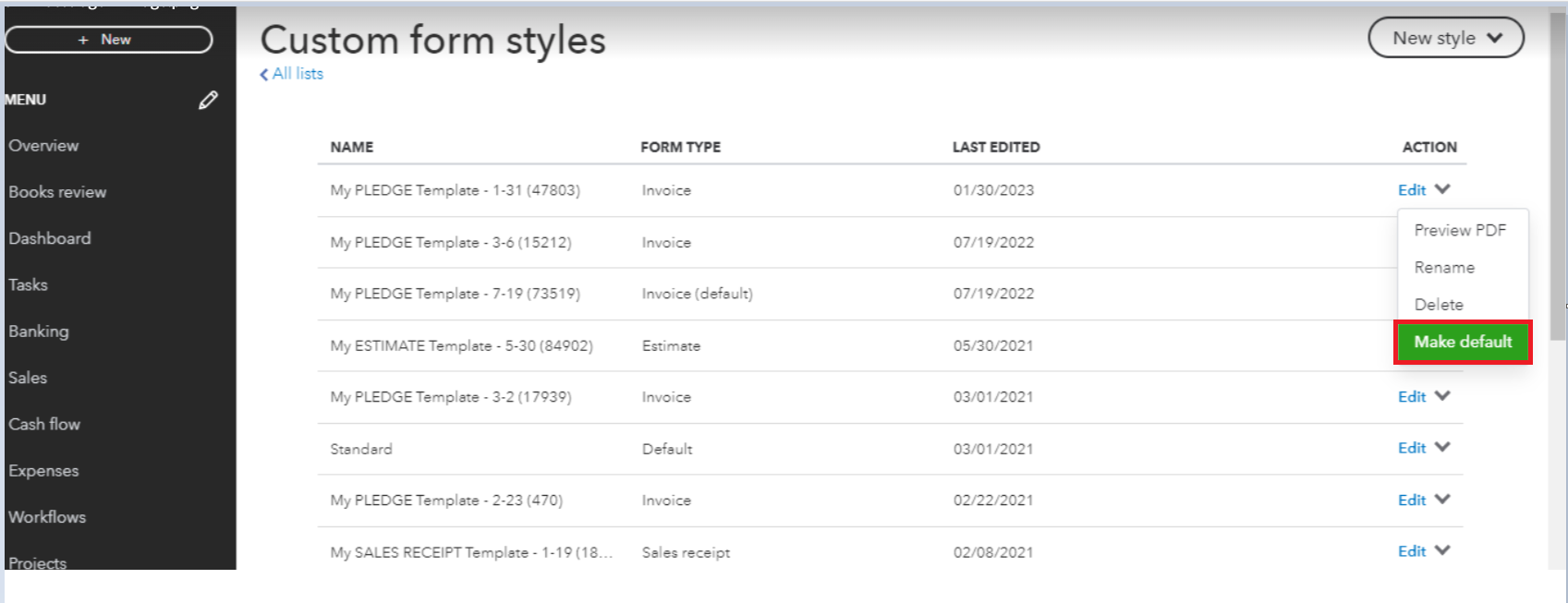 Solved Users Unable to Use Custom Sales Forms in QBO Advanced