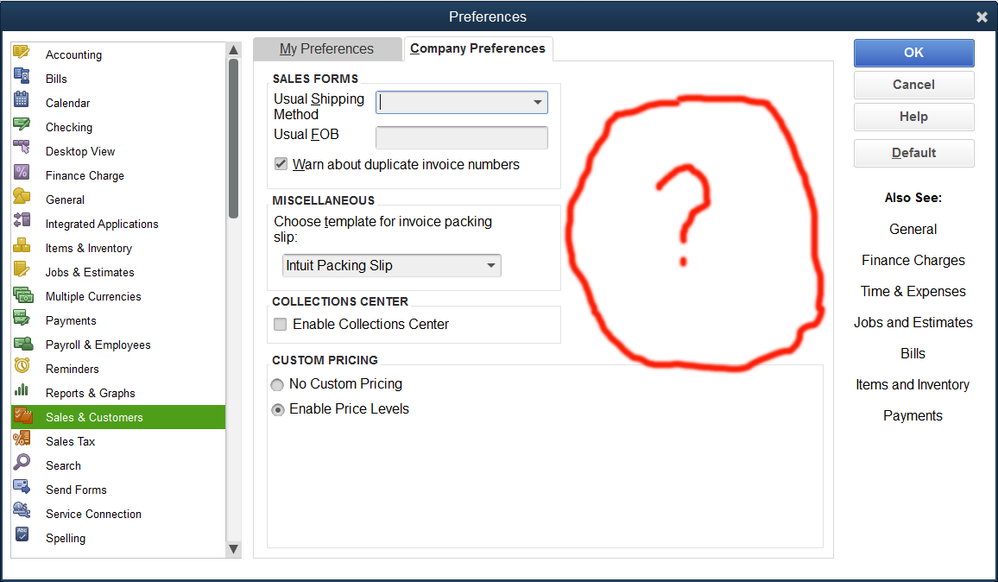 Solved Sales Order Box Missing In Company Preference