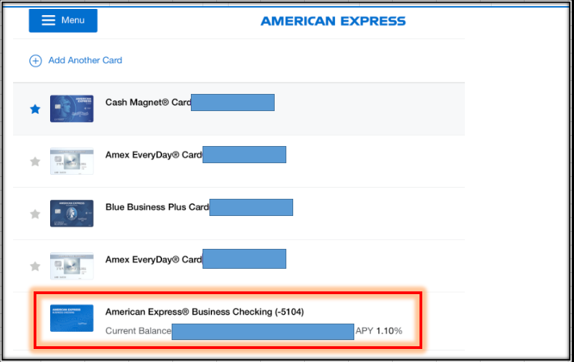 american express business checking have zelle